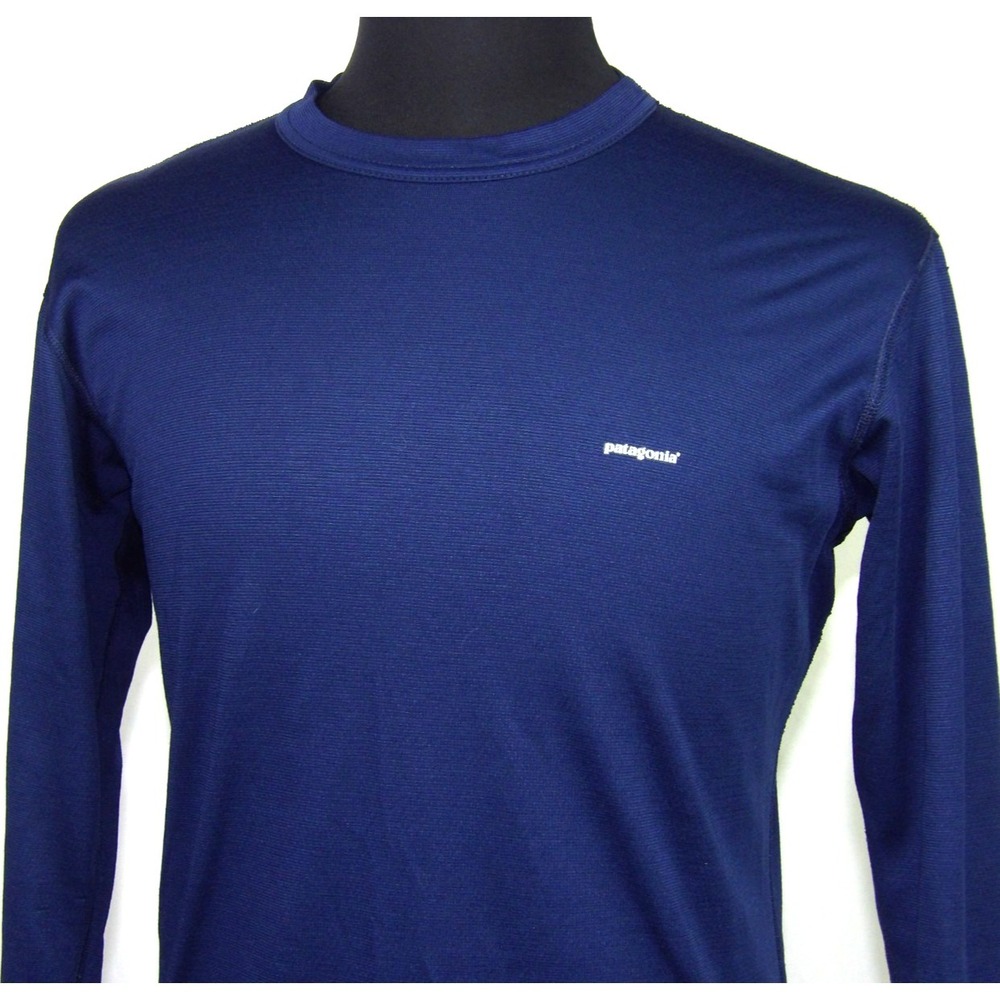 Patagonia Capilene 100% Polyester Navy Blue Base Layer T-Shirt Men's Medium‎